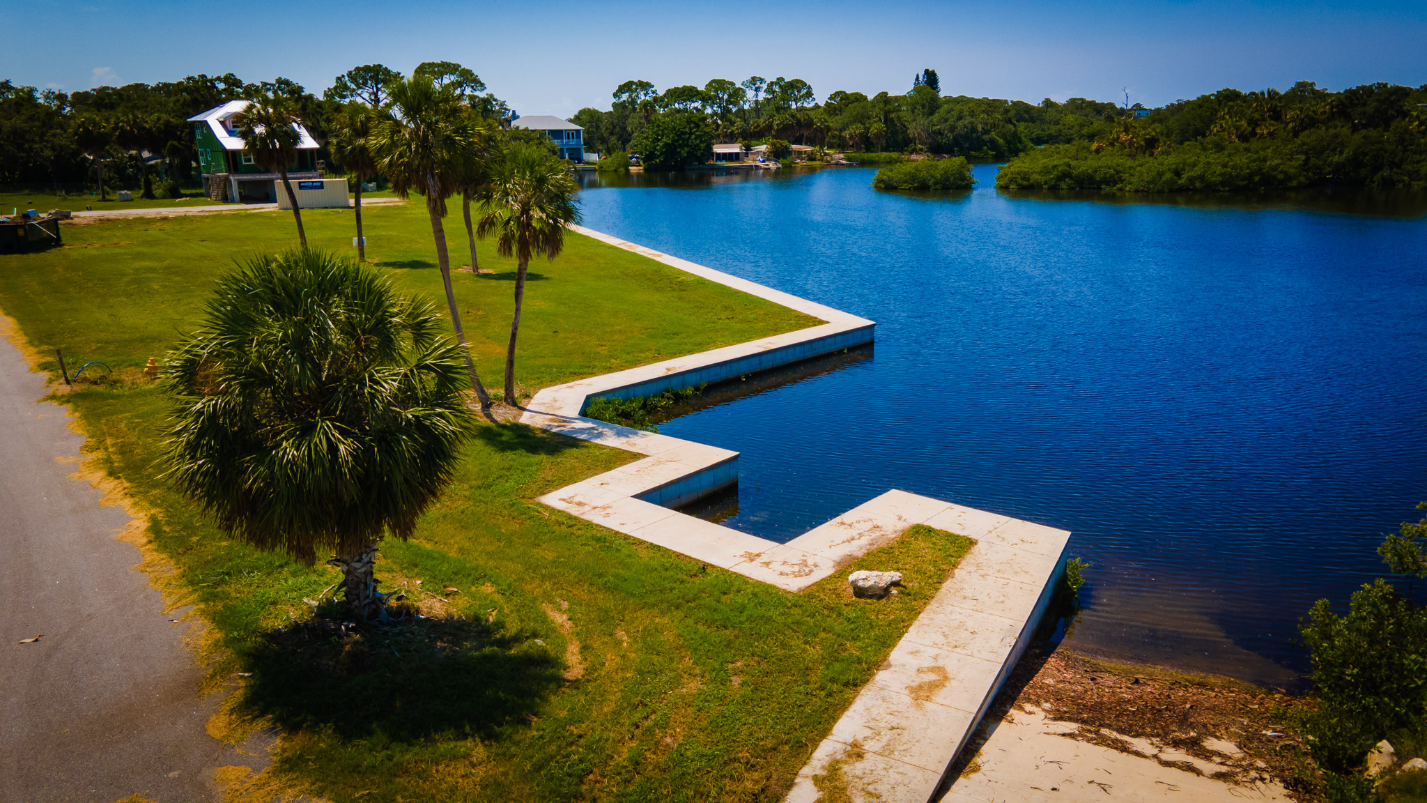 Private boat launch at Oyster Bayou