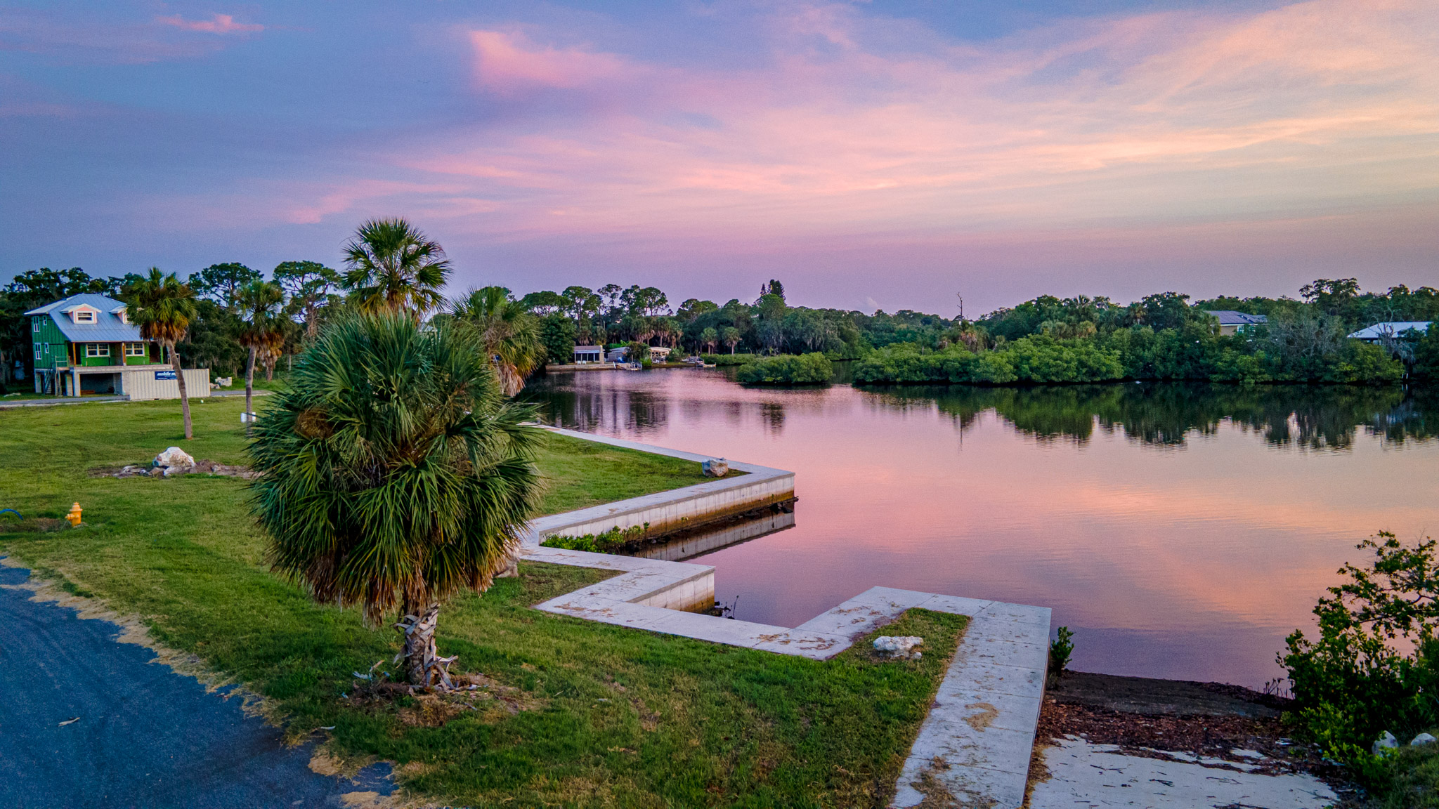 Gulf Coast sunset at Oyster Bayou